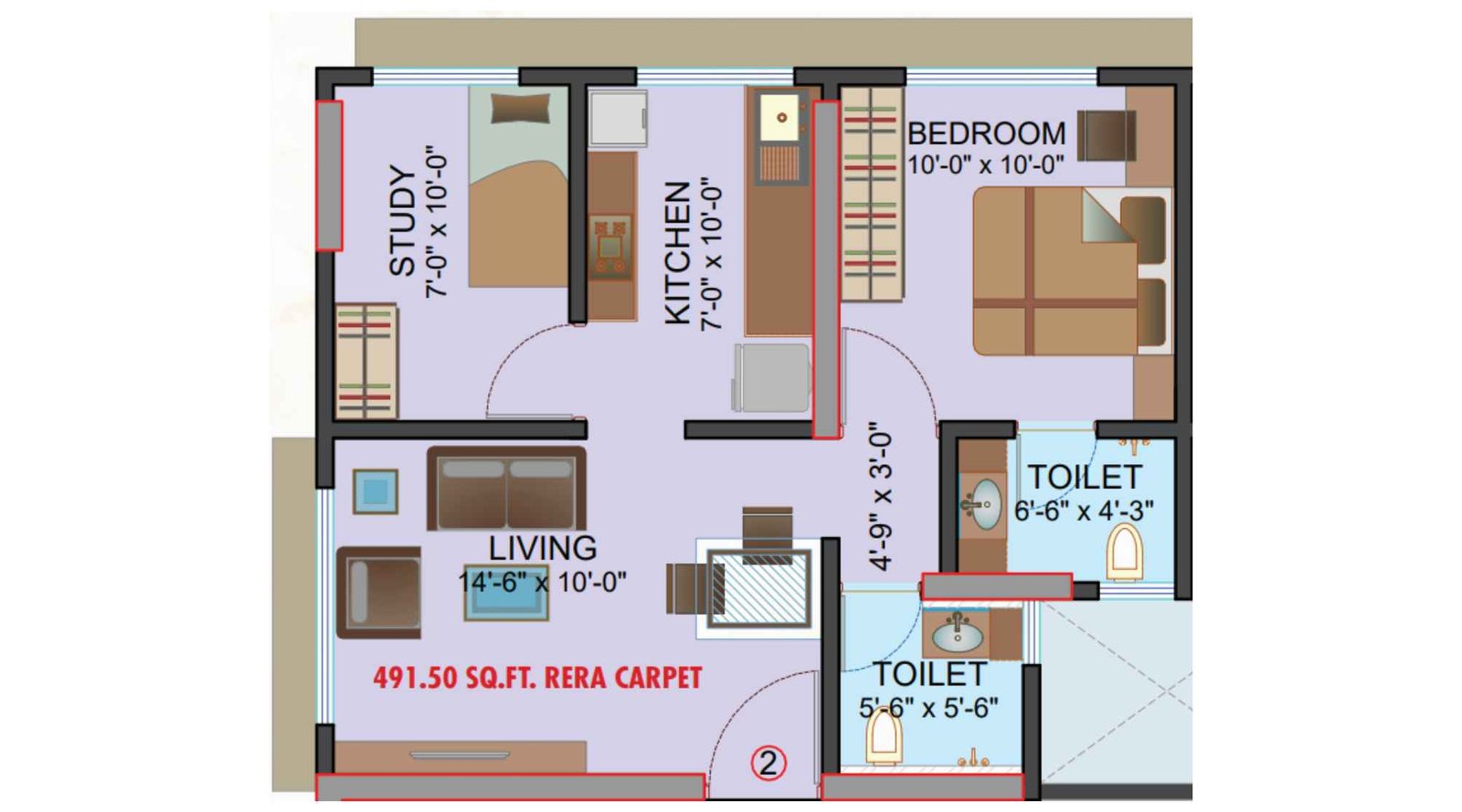 Pearl-Regency-Wing-A-1.5-BHK-491-sqft