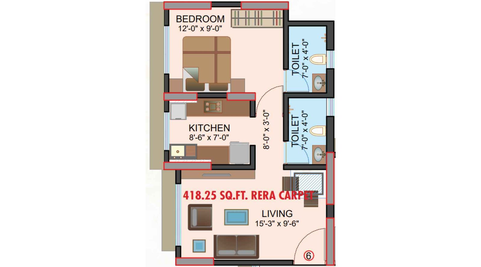Pearl-Regency-Wing-C-1-BHK-418-sqft