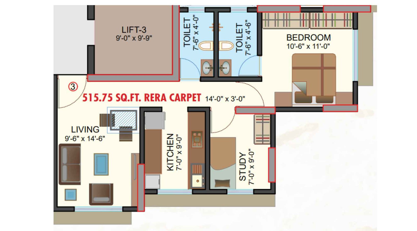 Pearl-Regency-Wing-C-1.5-BHK-516-sqft